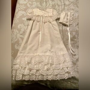 Jo Lene Christening Baby Dress And Bonnet